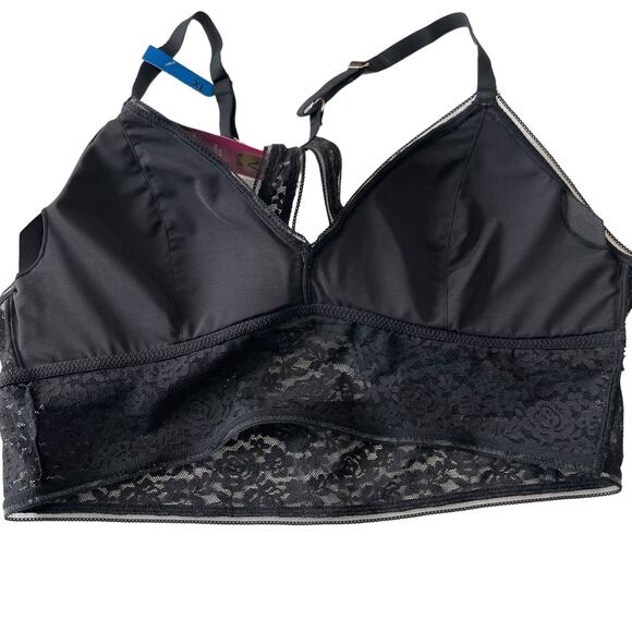Maidenform Size XL Pure Comfort Strecth Lace Wireless Demi Bralette Racerback - Picture 5 of 13